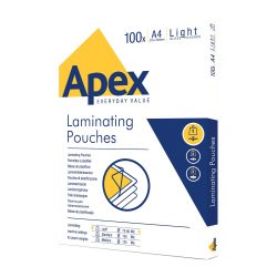 <em>Apex A4 2 x 70 µ glossy plastic pocket - Box of 100</em>