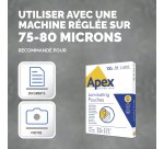 Pochette de plastification Apex A4 2 x 70 µ brillantes – Boîte de 100