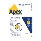 Pochettes de plastification perforées Apex A4 - 2 x 90 µ - Brillant - Boîte de 100