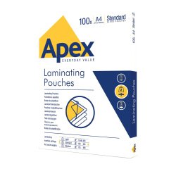 Pochette de plastification Apex A4 2 x 90 µ brillantes – Boîte de 100