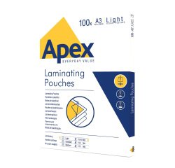 Lamineerhoes Apex A3 2 x 70 µ glanzend plastic - Doos van 100