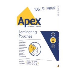 Hüllenlaminiertasche Apex A3 2 x 90 µ, glänzend – Packung mit 100 Stück