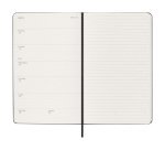 Agenda settimanale 12 mesi con copertina rigida colore nero Moleskine formato L 13 x 21 cm
