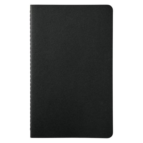 Taccuino con copertina in carta colore nero 80 pagine neutre senza rigatura Moleskine Cahier L 13 x 21 cm confezione 3 pezzi