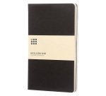 Taccuino con copertina in carta colore nero a righe 80 pagine Moleskine Cahier L 13 x 21 cm