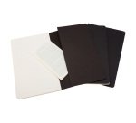 Taccuino con copertina in carta colore nero a righe 80 pagine Moleskine Cahier L 13 x 21 cm