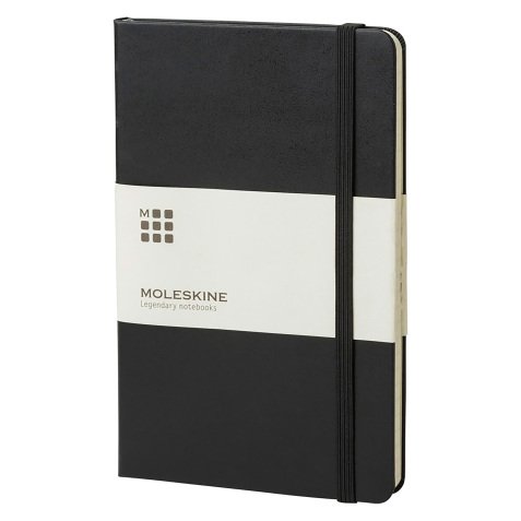 Blocco note con copertina rigida colore nero a righe 240 pagine Moleskine Classic L 13 × 21 cm