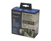 Etikettenspapier Schwarz auf Weiß Brother DK22211 - Rolle 29 mm x 15,24 m