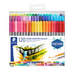 Feutre de coloriage double pointe Staedtler Design Journey 3200 couleurs assorties - Pochette de 120
