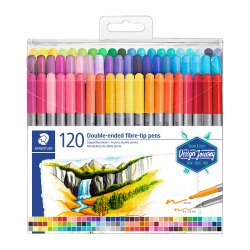 Marker coloring pen Staedtler Design Journey 3200 assorted colors - 120-piece set