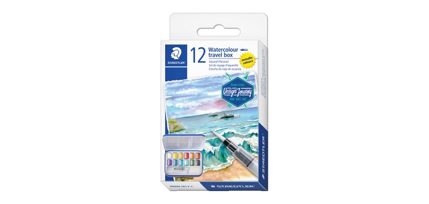 Peinture métallique aquarelle Staedtler - Kit peinture et pinceau