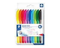 Stylo bille Staedtler 4230M à capuchon pointe 1 mm écriture moyenne - Pochette de 8