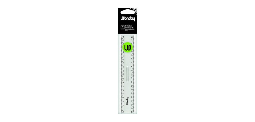 Règle plate plastique 20 cm