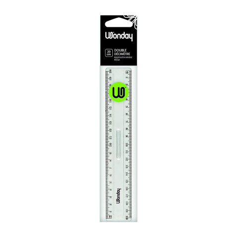 Règle plate plastique 20 cm