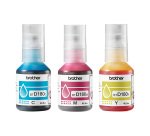 BROTHER Pack 3 bidons d'encre BTD180 cyan magenta jaune pour imprimante à réservoir d'encre