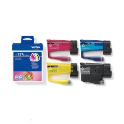 <strong>BROTHER LC527XL Pack 4 high capacity cyan, magenta, yellow, black cartridges for inkjet printer</strong>