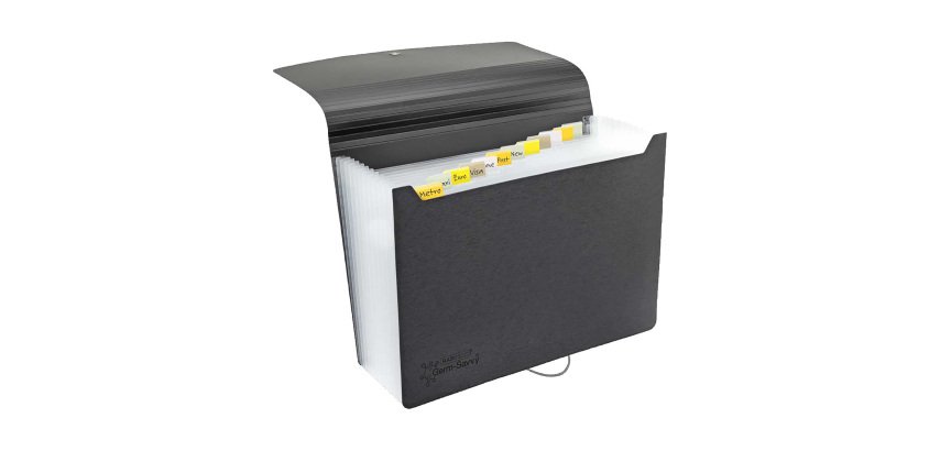 Taschenlocher Rinb abgetrennte 12 Mappen Rapesco - 33 x 24 cm