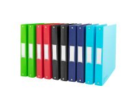 Classeur 4 anneaux plastifié Rapesco A4 - Dos 3,5 cm couleurs assorties