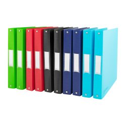 Classeur 4 anneaux plastifié Rapesco A4 - Dos 3,5 cm couleurs assorties