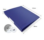 Classeur 4 anneaux plastifié Rapesco A4 - Dos 3,5 cm couleurs assorties