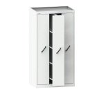 Armoire à 3 extensions verticales avec 4 étagères amovibles H 195 x L 100 x P 69,5 cm gris RAL 7035