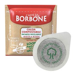 Caffè Borbone Cialde ESE 44 mm - compostabili - Miscela ROSSA - 50 pz