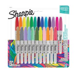 Permanentmarker Sharpie mit feiner Spitze - 24er-Pack