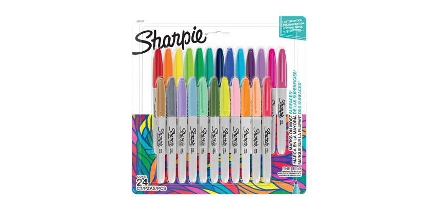 Marqueur permanent Sharpie pointe fine - Pochette de 24