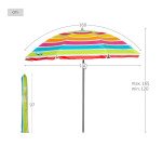 Sombrilla playa D160 colores Aktive