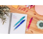 Stylo bille Bic 4 couleurs Smooth Gradient rétractable pointe 1 mm - écriture moyenne - Pochette de 5