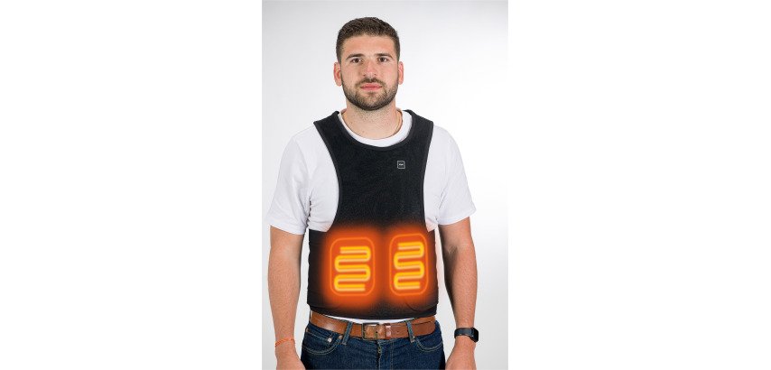 Heated winter vest adjustable with battery - PIP