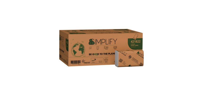Asciugamano piegato V Simplify - 20 clip da 206 servizi