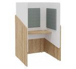 Alcôve acoustique Fokuus solo assis chene chêne naturel