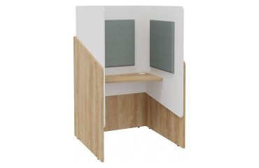 Geluidswerende alkoof Fokuus solo natuurlijke eik