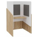 Alcôve acoustique- cabine de confidentialité Fokuus Solo tablette assis L 100 x P 100 x H 162 cm