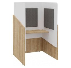 Geluidswerende alkoof Fokuus solo natuurlijke eik