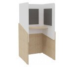 Alcôve acoustique- cabine de confidentialité Fokuus Solo tablette Debout L 100 x P 100 x H 196 cm