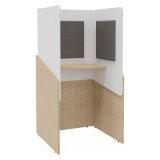 Alcôve acoustique- cabine de confidentialité Fokuus Solo tablette Debout L 100 x P 100 x H 196 cm