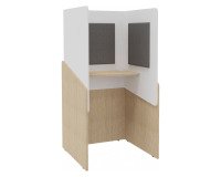 Alcôve acoustique Fokuus solo debout L 100 x H 196 cm chêne clair