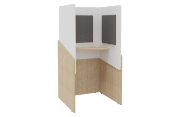 Alcôve acoustique- cabine de confidentialité Fokuus Solo tablette Debout L 100 x P 100 x H 196 cm