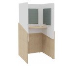 Alcôve acoustique Fokuus solo debout L 100 x H 196 cm chêne clair