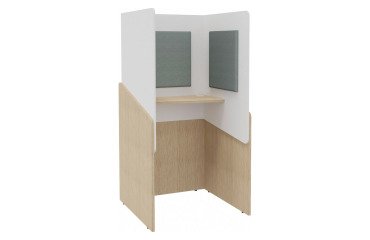 Alcôve acoustique- cabine de confidentialité Fokuus Solo tablette Debout L 100 x P 100 x H 196 cm