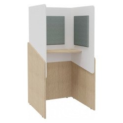 Alcôve acoustique- cabine de confidentialité Fokuus Solo tablette Debout L 100 x P 100 x H 196 cm