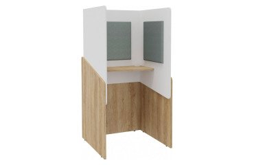 Alcôve acoustique- cabine de confidentialité Fokuus Solo tablette Debout L 100 x P 100 x H 196 cm