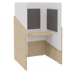 Alcôve acoustique Fokuus solo assis chêne clair
