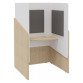 Alcôve acoustique- cabine de confidentialité Fokuus Solo tablette assis L 100 x P 100 x H 162 cm