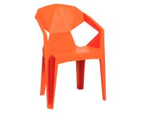 Chaise Saskia - Polypropylène orange - Usage intérieur et extérieur