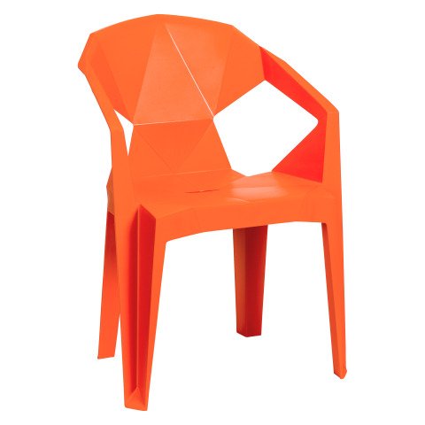 Silla Saskia naranja - Polipropileno - Uso interior y exterior
