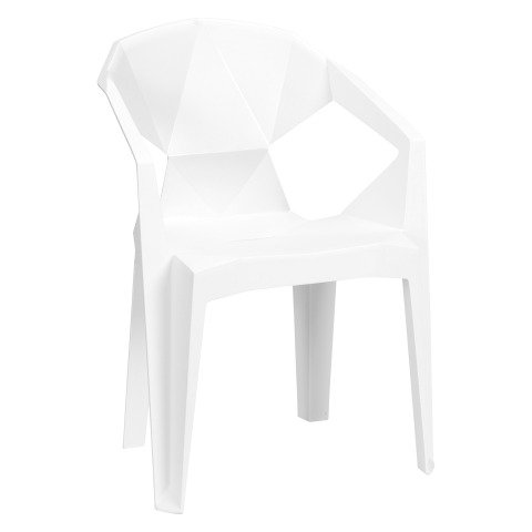 Silla Saskia blanco - Polipropileno - Uso interior y exterior