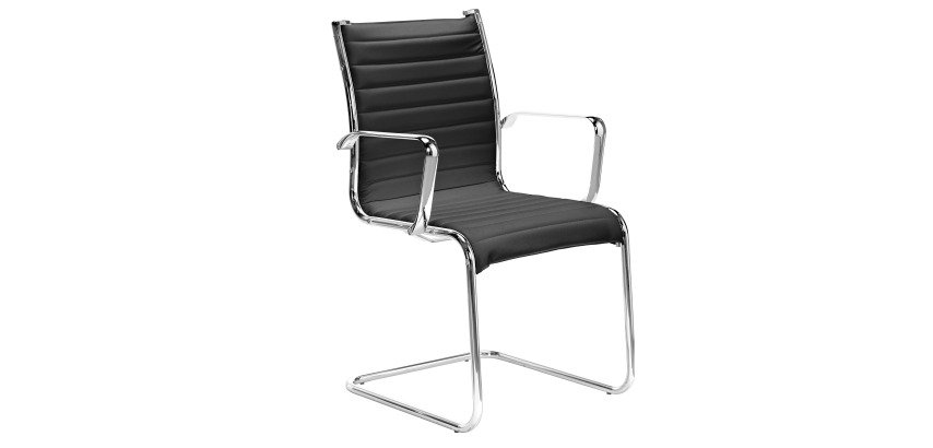 Chaise visiteur Andrea simili cuir